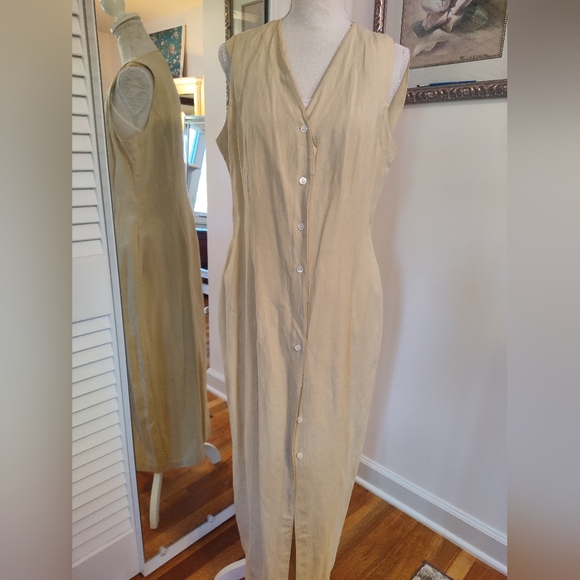 Vintage nwot The Limited silk and linen long sheath dress/duster - Picture 3 of 14